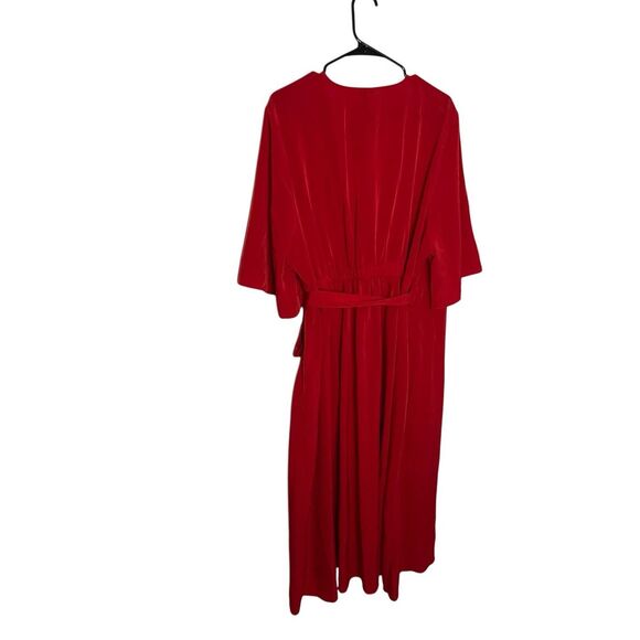 NWT Melissa Mccarthy Seven7 PLUS Midi Wrap Red Dress Size 3X - Picture 6 of 6